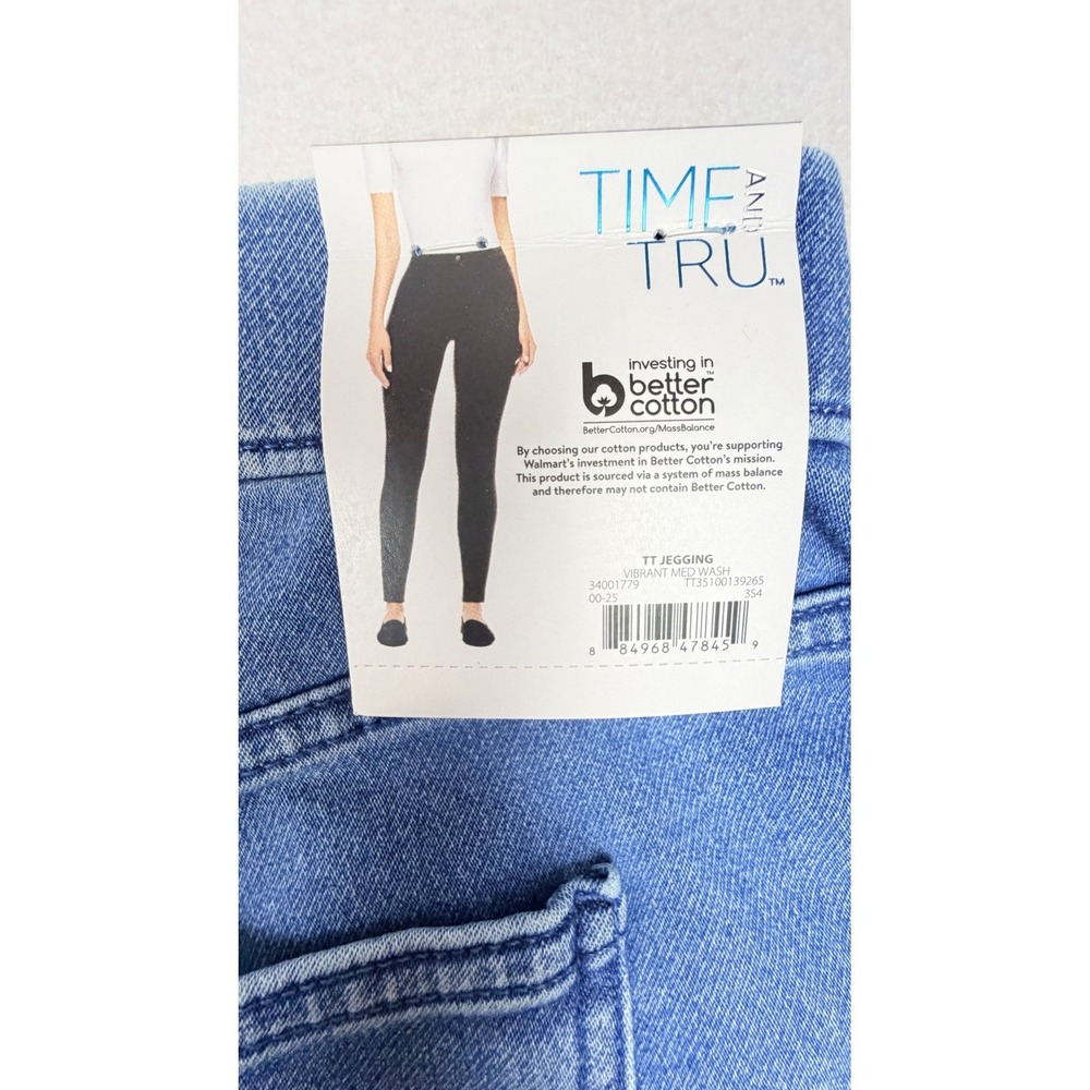 Time and Tru Women XXL 20 Vibrant Med Wash High Rise Skinny TT Jegging Denim - Picture 5 of 6